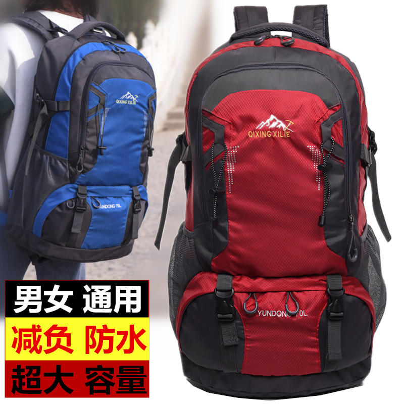 七星皇冠旅行男女竖款双肩包