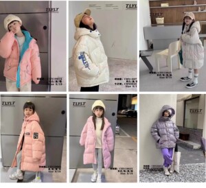 童乐鱼女童羽绒服外套特价 清仓2022冬季男童宽松休闲90绒白鸭绒