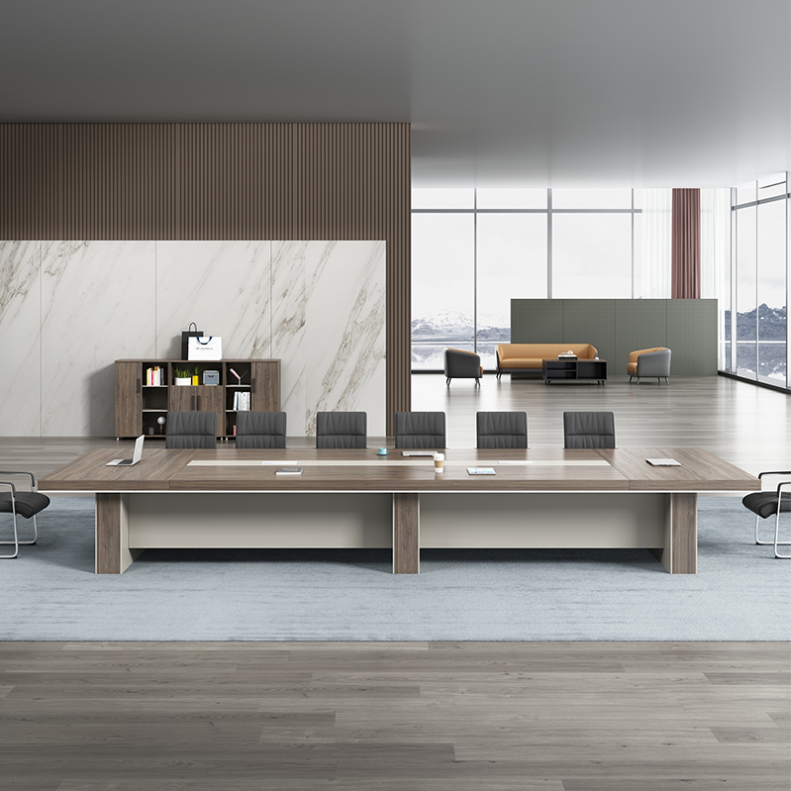 办公家具公司会议桌加厚木质开会桌简约现代条形长桌大小型办公桌
