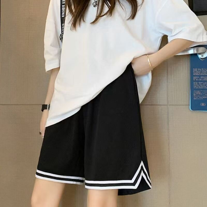 体育中考专用运动短裤女初中生体考中裤宽松五分裤跑步考试休闲裤