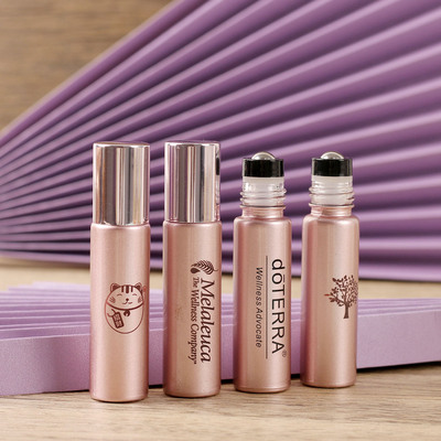 10ml珠光粉精油滚珠瓶玫瑰金加厚玻璃瓶材质避光香水分装走珠5ml