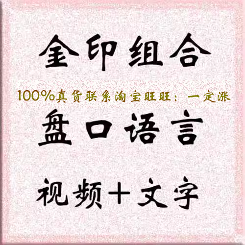 翁富 金印组合 盘口语言视频教程+全套技术资料