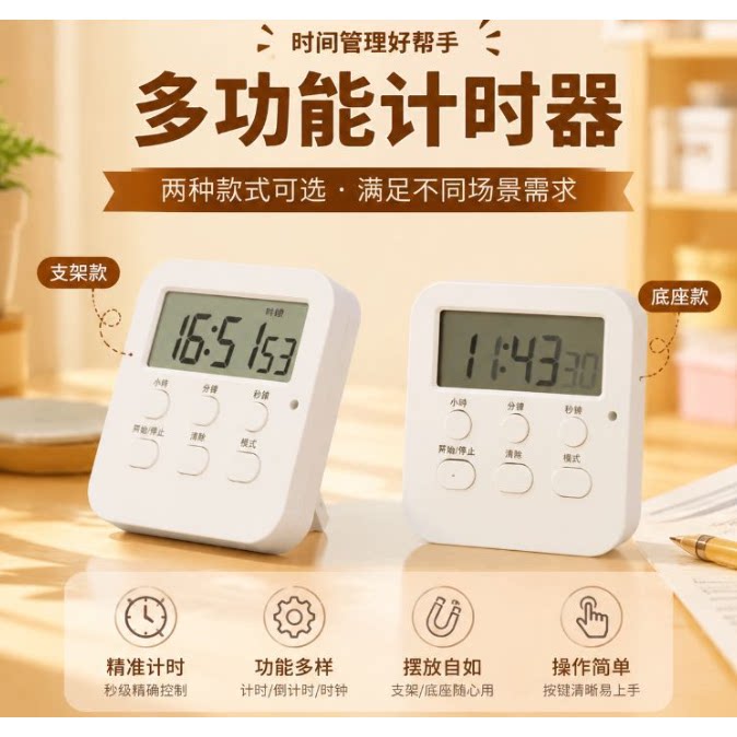 多功能优质桌面电子学习计时器