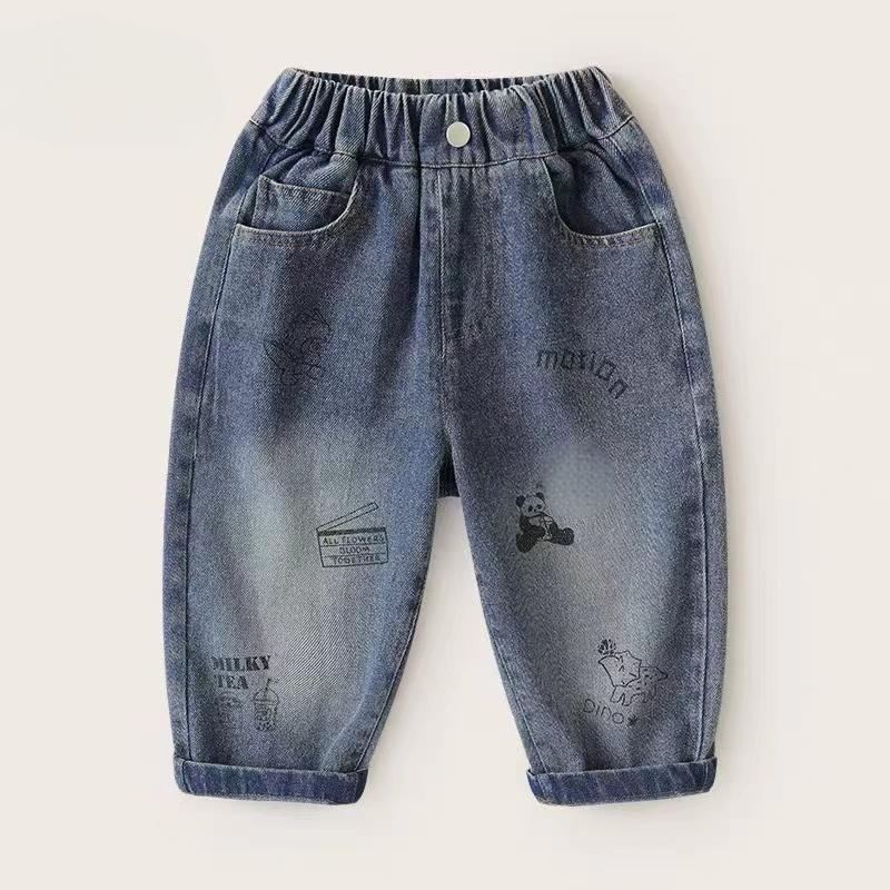 长裤牛仔休闲裤男小童直筒长裤