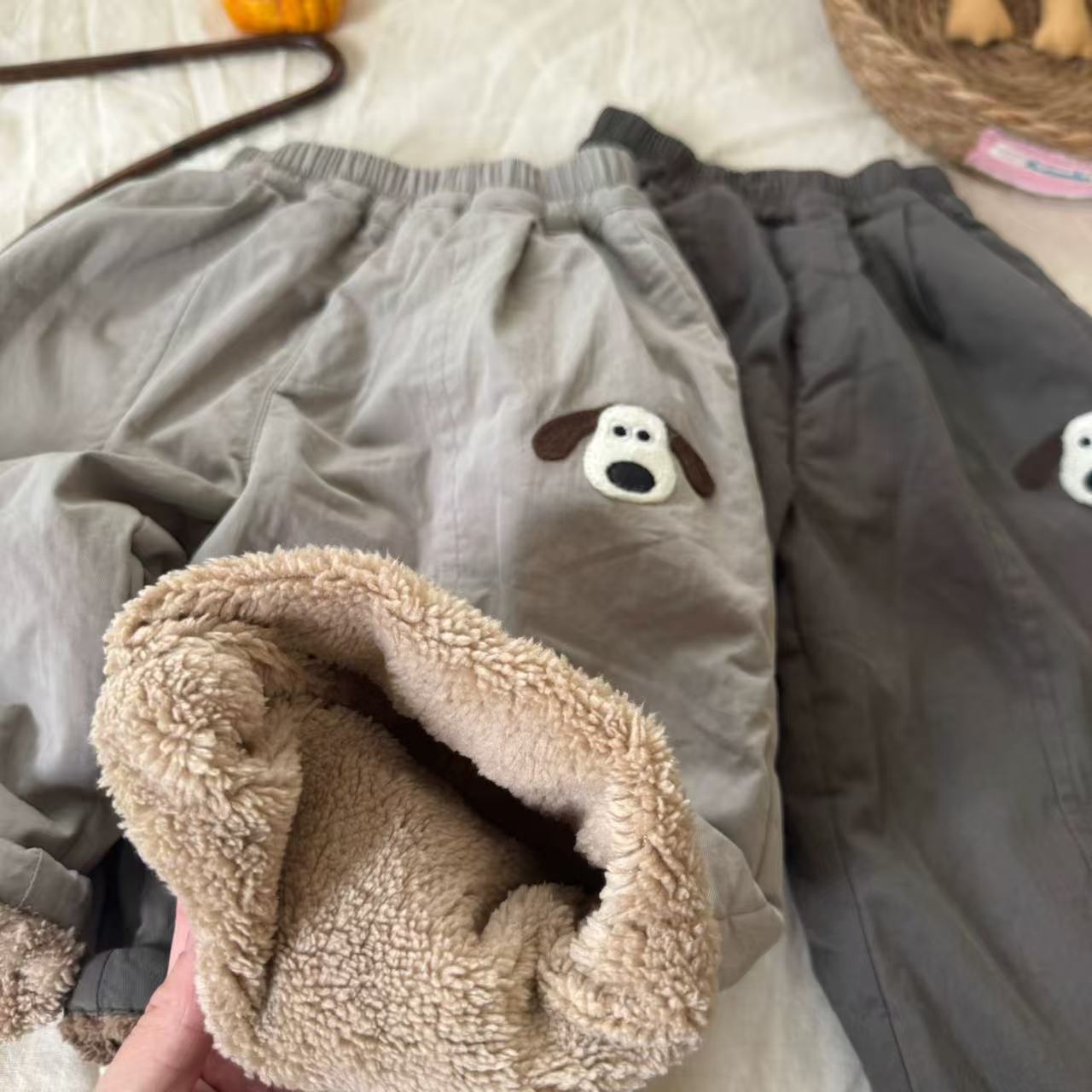 儿童休闲裤加绒男秋冬款