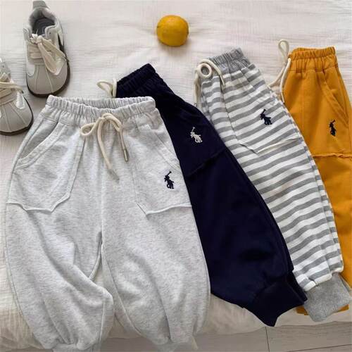 男童日系条纹运动休闲裤
