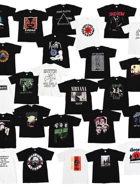 【福袋】摇滚乐队短袖长袖t恤涅盘OASIS枪花acdc披头士pinkfloyd