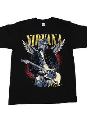 NIRVANA科特柯本摇滚乐队fog涅盘vtg披头士blur美式复古短袖T恤男