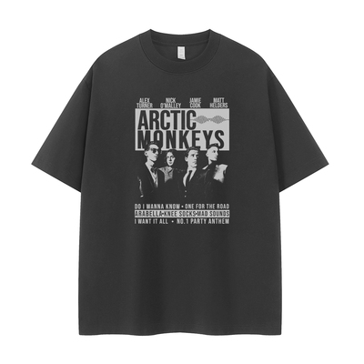 ArcticMonkeys乐队复古人像T恤