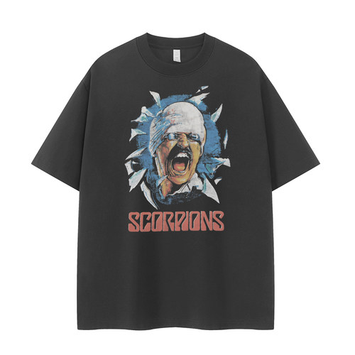 SCORPONS蝎子乐队复古美式T恤