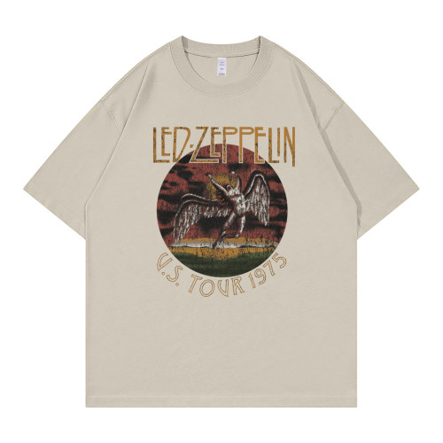 LedZeppelin落肩宽松摇滚短袖T恤