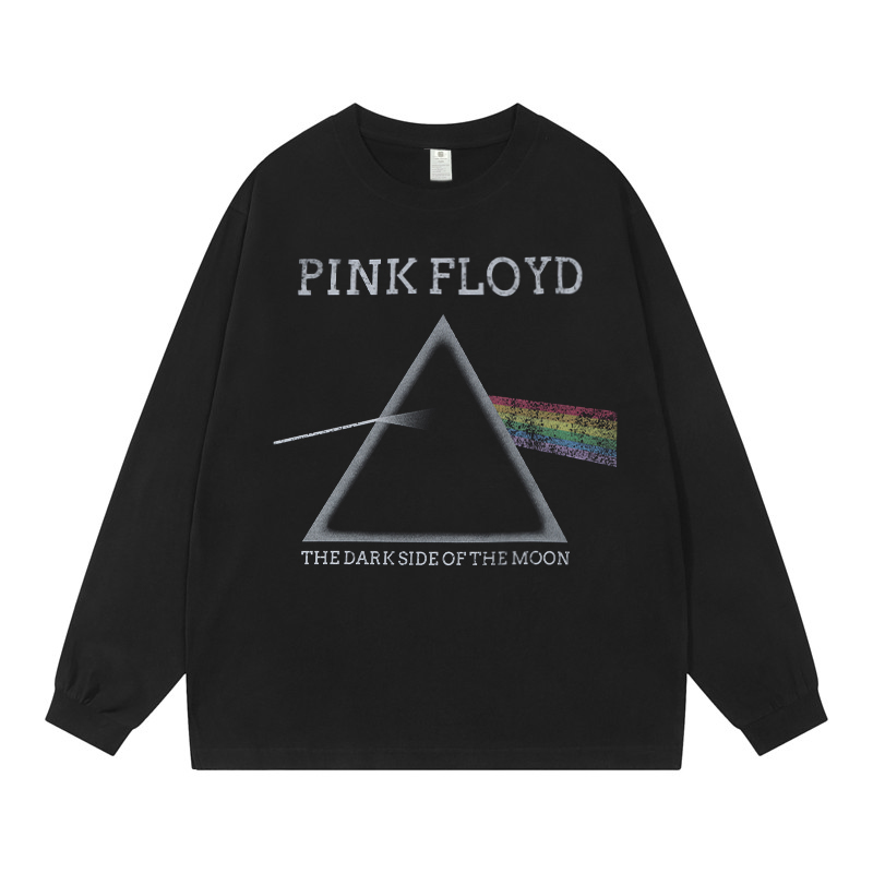 PINKFLOYD摇滚风精梳棉长袖T恤