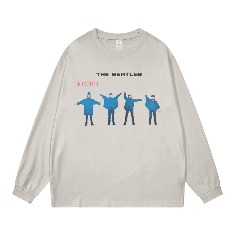 TheBeatles摇滚风精梳棉长袖T恤