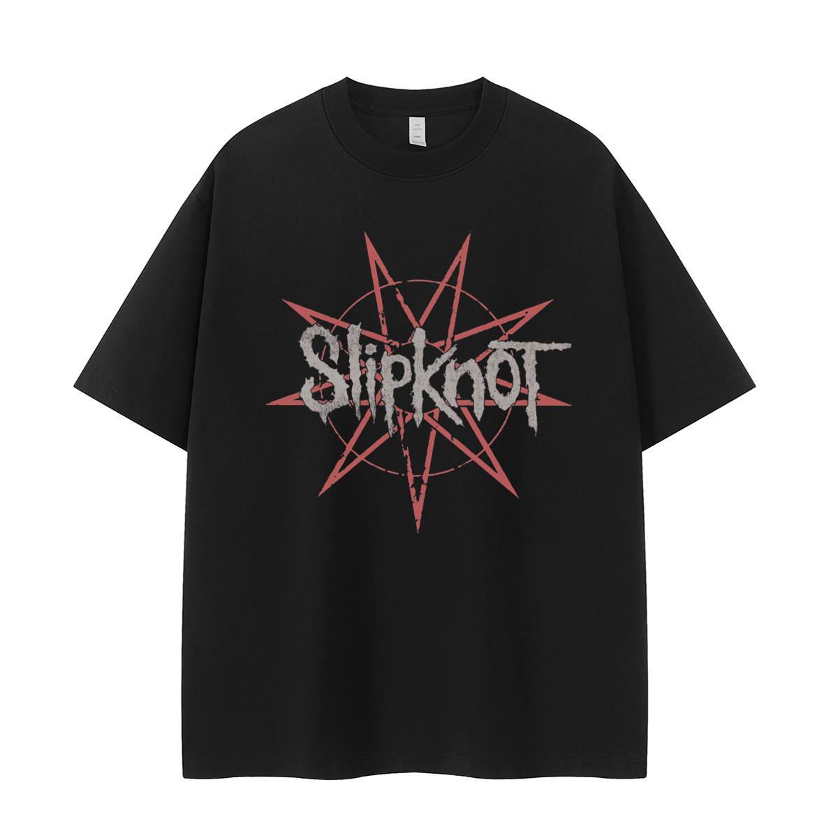 SLIPKNOT活结乐队复古美式街头vtg落肩宽松纯棉圆领摇滚短袖T恤