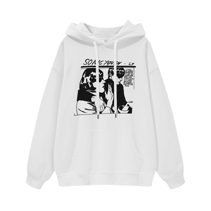 Sonic Youth音速青年摇滚乐队美式街头枪花涅槃纯棉连帽圆领卫衣