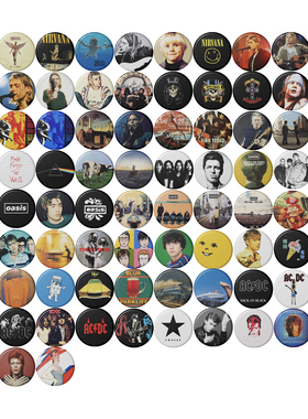 【一】摇滚乐队徽章NIRVANA涅盘ACDC枪花Blur绿洲吧唧胸针pin