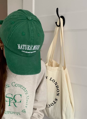 美式复古鸭舌帽女秋冬显脸小海边棒球帽绿色登山帽子ins韩系帽子