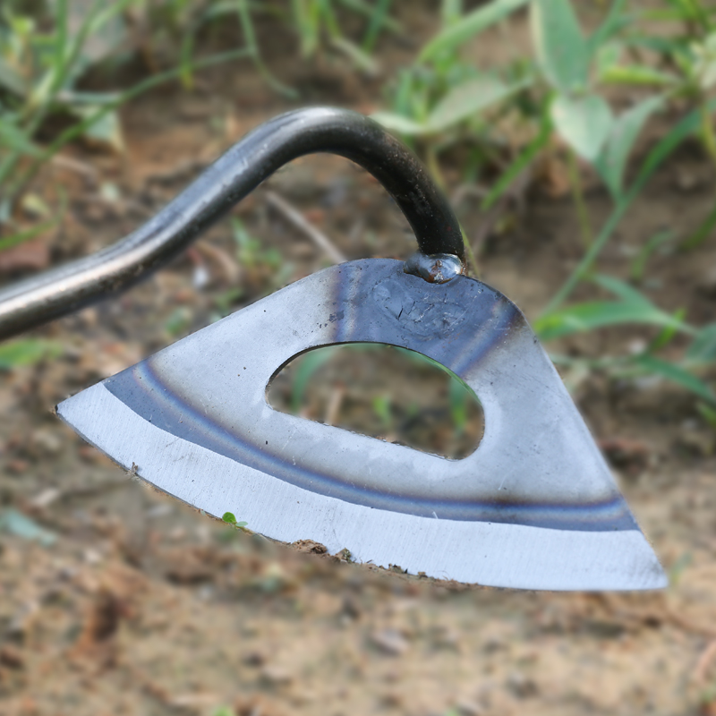 全钢淬火神器空心种菜手握锄头