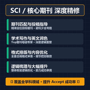 期刊匹配投稿指导学术写作英文润色格式排版优化内容逻辑梳理提升