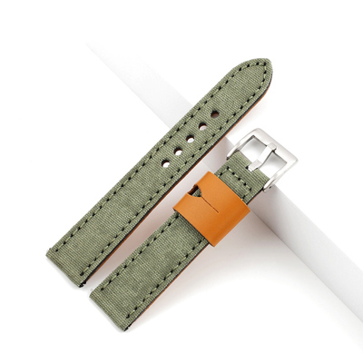 帆布真皮表带快拆手表通用