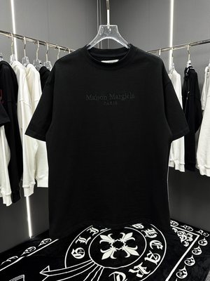 Margiela 24春夏新款马吉拉MM6数字字母贴布刺绣圆领短袖T恤男女