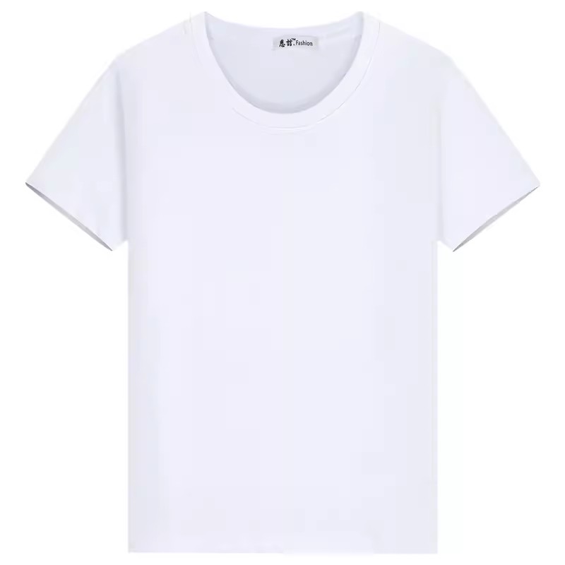 宽松短袖圆领印字团体服纯棉T恤