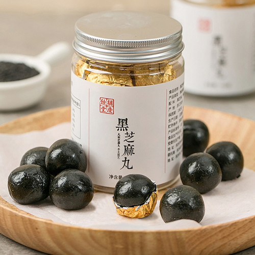 胡庆余堂即食古法黑芝麻丸早餐代餐、速食养生