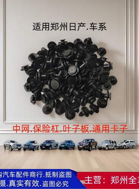 郑州配件帕拉丁奥丁NV200 帅客锐骐前后保险杠中网叶子板卡子卡扣