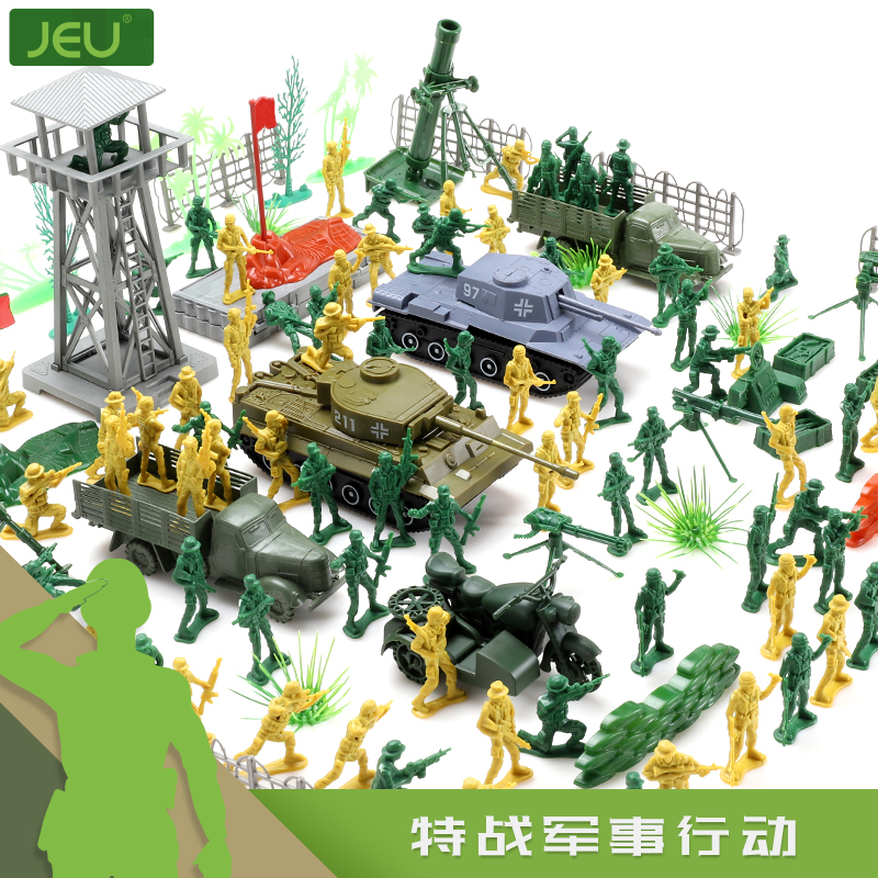 JEU旧义军事小兵人玩具模型