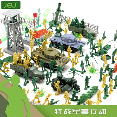 JEU小兵人坦克模型沙盘场景