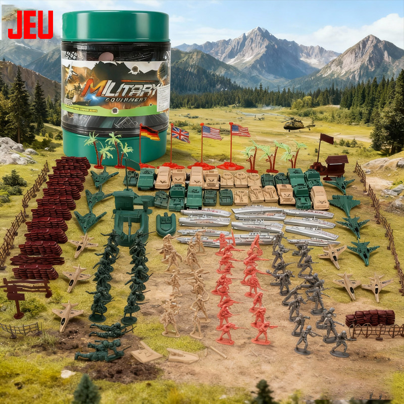 JEU旧义怀旧士兵玩具小人飞机坦克军舰军事士兵中古儿童男孩礼物