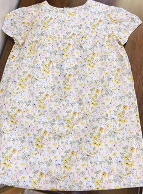 法单B女童P22夏款新品碎花连衣裙纯棉A字裙儿童公主裙4-14岁包邮