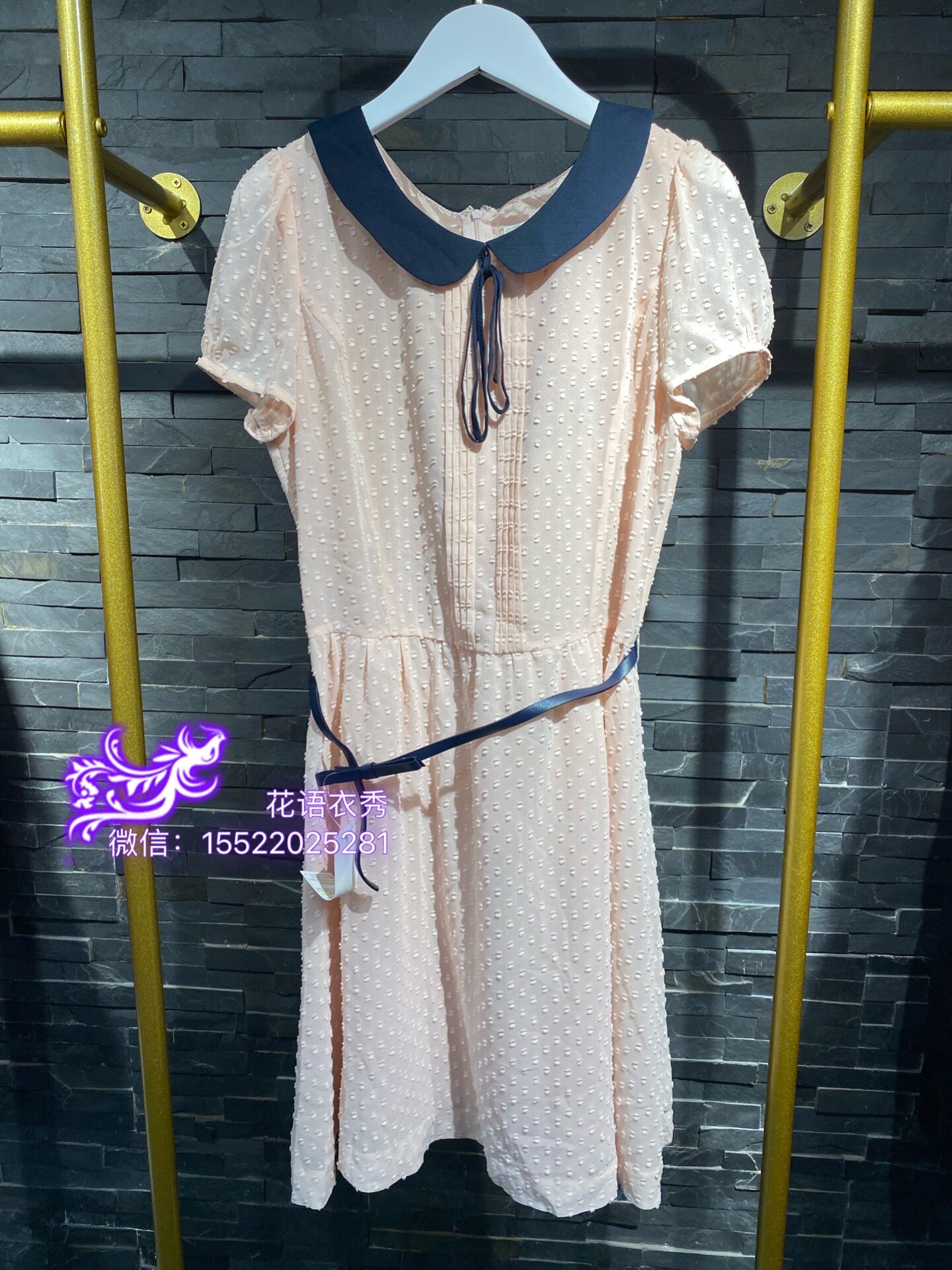现货 roem 罗燕 韩国专柜正品雪纺连衣裙  rmow2370g1
