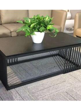 简约现代室客夫厅泡公茶会客火烧石办整体VJO雕刻功茶几带电磁炉