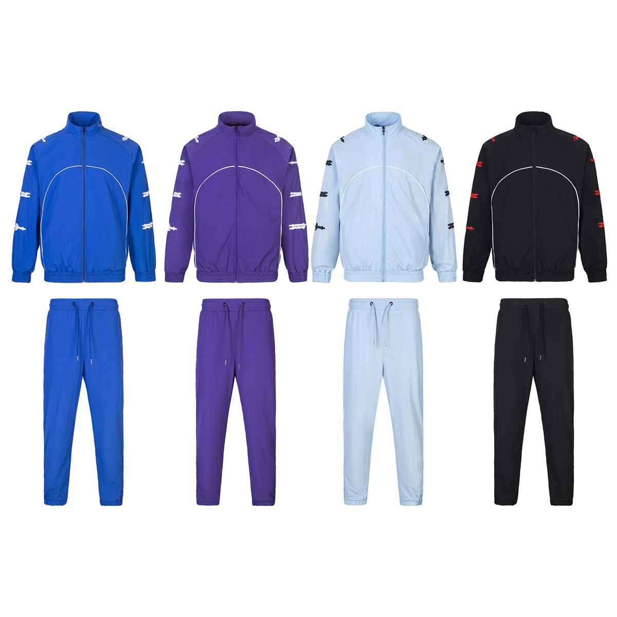 现货Trapstar 25新款防风防水运动休闲立体刺绣字母夹克套装