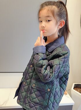 棉服外套女童翻领儿童童装棉衣