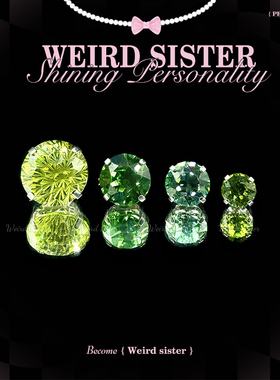 WEIRD SISTER青苹果系列组合F136钛合金内螺纹吊坠耳骨钉防过敏