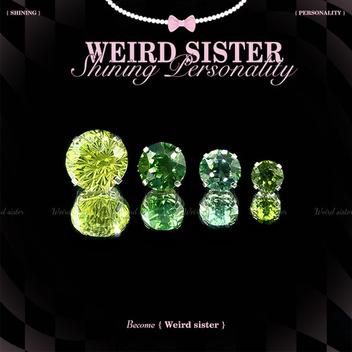 WEIRD SISTER青苹果系列组合F136钛合金内螺纹吊坠耳骨钉防过敏