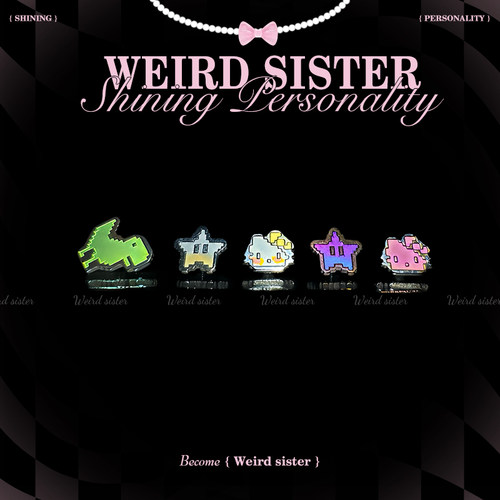 WEIRD SISTER像素系列2.0改色款钛合金耳钉精致耳骨钉耳饰防过敏