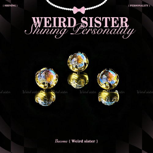 WEIRD SISTER月光女神温柔少女轻奢钛合金高级感耳骨钉耳饰防过敏