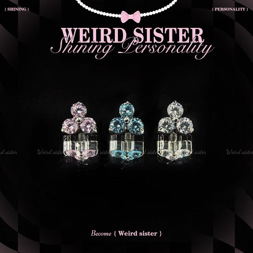 WEIRD SISTER三角梅玫瑰钛合金0.9牙耳钉内螺纹耳骨钉免摘防过敏