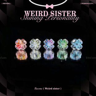 SISTER高透亮浪漫四叶草F136钛合金内螺纹耳蜗耳骨钉防过敏 WEIRD