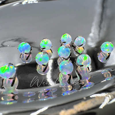 果冻球内螺纹f136耳钉星云钛合金