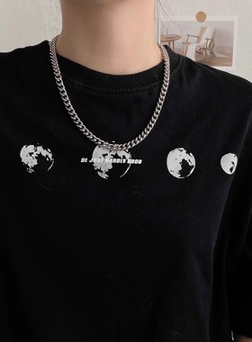 新款时尚古巴项链男不掉色潮流百搭链条高级感简约配饰锁骨链嘻哈