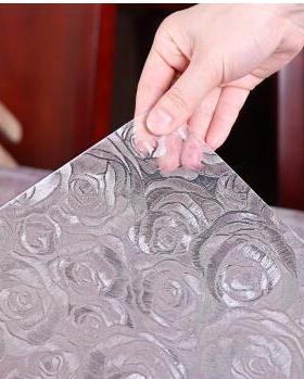 桌软质玻璃透明加厚2mm餐桌垫PVC磨砂防烫防水桌布塑料水晶板茶几