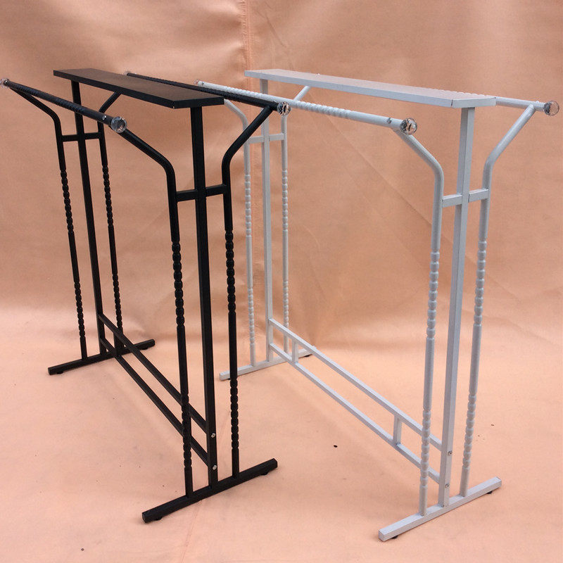 铁艺服装店展示架落地式挂衣架童装货架双杆侧挂衣服架子中岛架