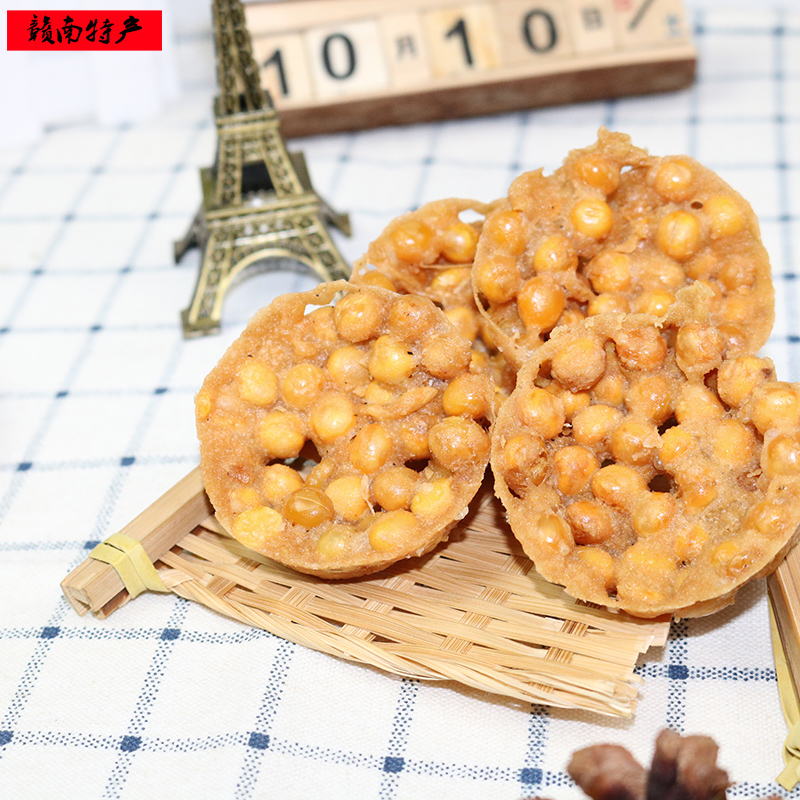 江西赣州瑞金特产赣南美食豆饼子九堡煎果子煎饼果子特色小吃