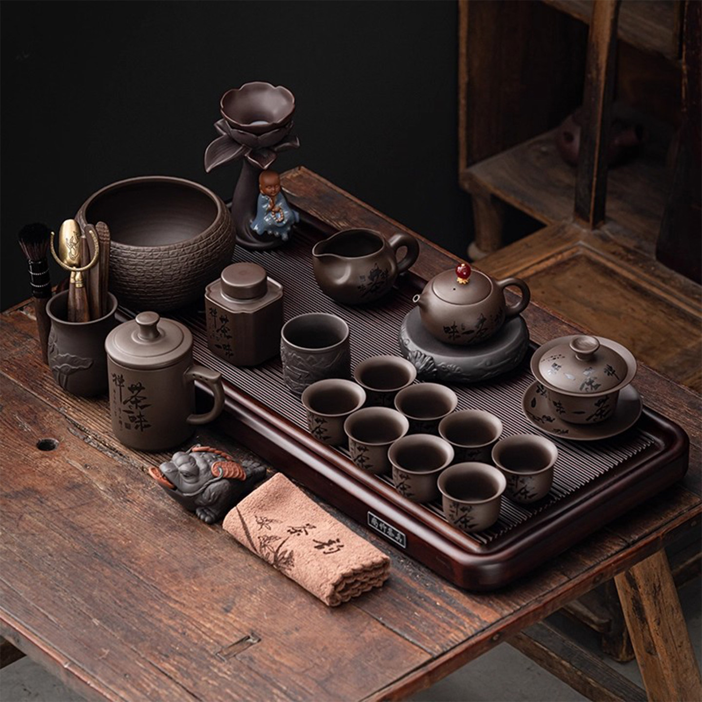 紫砂整套茶具套装2026新款家用轻奢高档陶瓷泡茶壶礼盒会客伴手礼