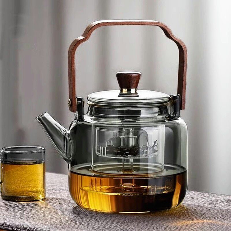 煮茶壶轻奢高端功夫茶具套装2026新款烧水壶家用耐高温玻璃提梁壶
