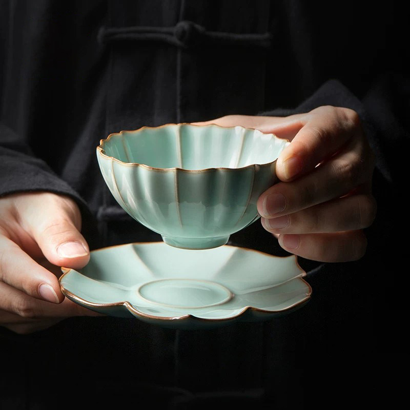 汝窑汝瓷主人功夫茶杯礼盒装